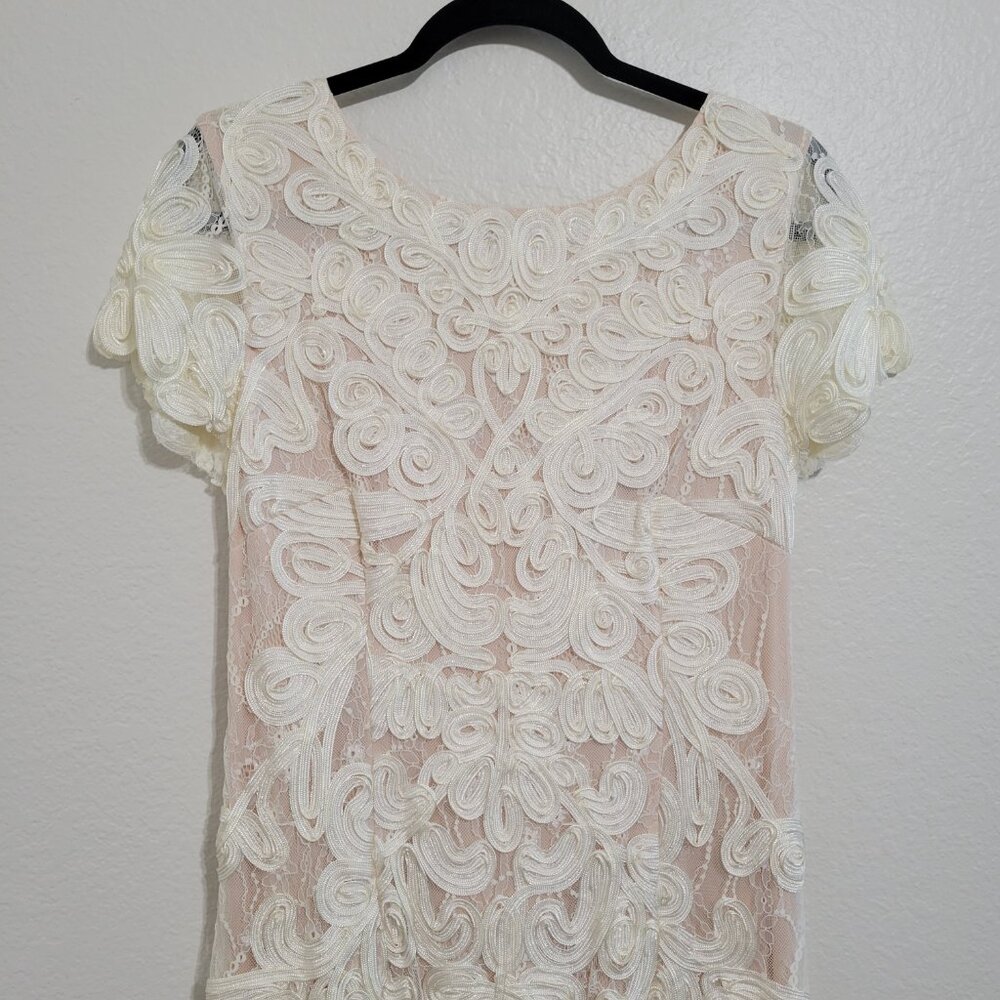 Js Collections Soutache Cream Floral Embroidered … - image 4